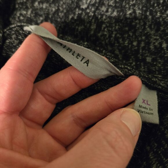 Athleta Luxe Pose Open Cardigan Sweatshirt Heathered Gray XL - Picture 3 of 5